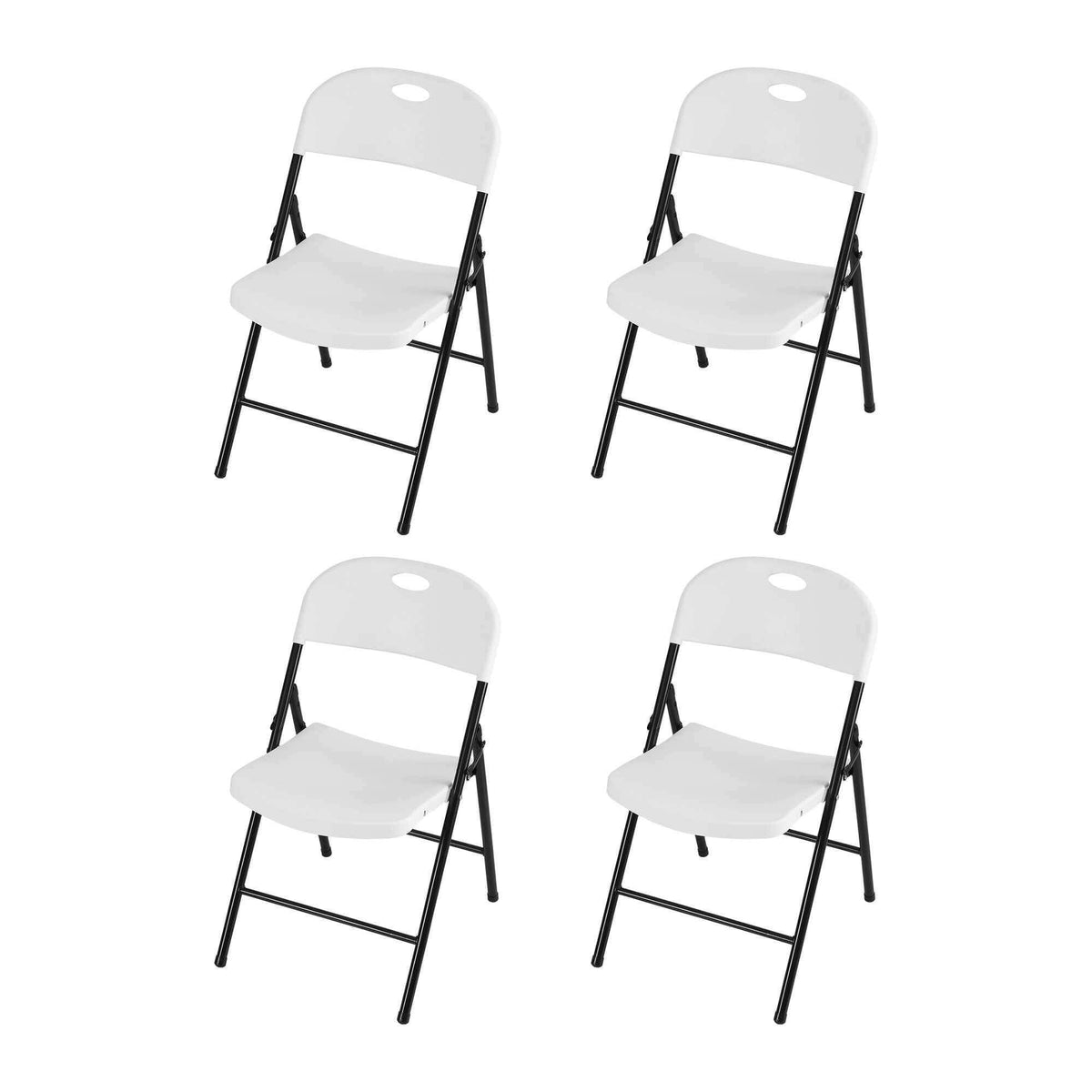 Innes | White Foldout Metal Outdoor Dining Chairs | Set Of 4
