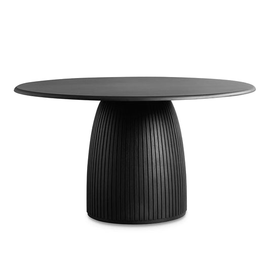 Iowa | 1.4m Wooden Black Natural Round Dining Table