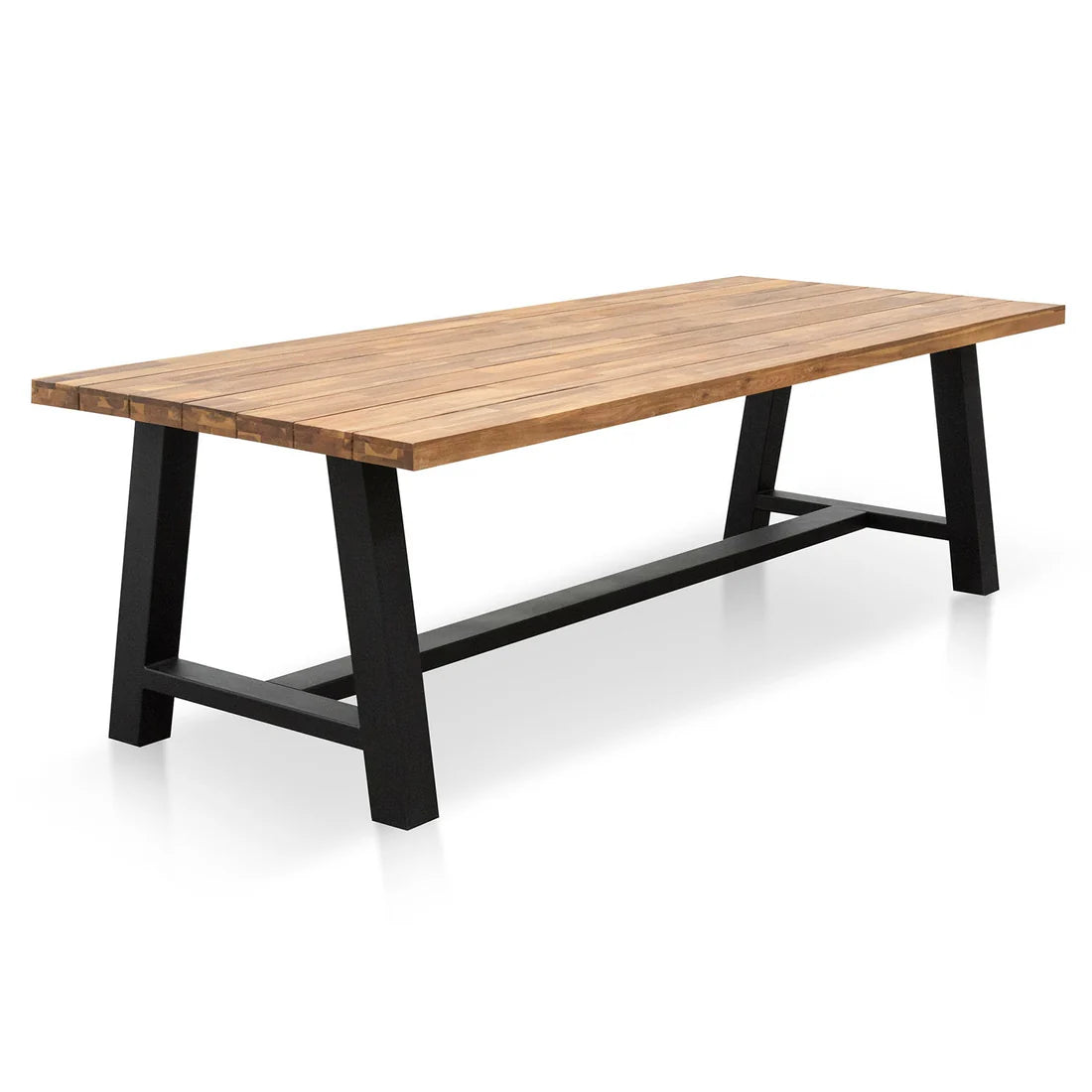 Irving | 2.5m Rectangular Natural Wooden Outdoor Dining Table