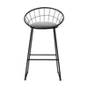 Ivory | Modern Industrial Grey Black Metal Bar Stools | Set Of 2