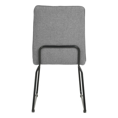Jurien | Modern Metal Boucle Fabric Dining Chairs | Set Of 2 | Grey