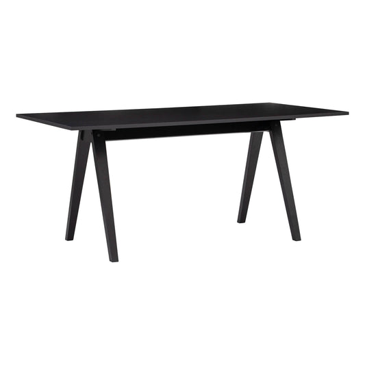 Kaida | Mid Century Black Wooden 1.7m Rectangular Dining Table | Black