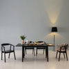 Kaida | Mid Century Black Wooden 1.7m Rectangular Dining Table