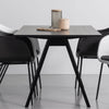 Kaida | Mid Century Black Wooden 1.7m Rectangular Dining Table