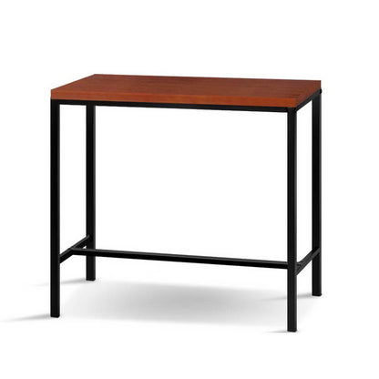 Kew | Industrial Brown Rectangular Wooden Metal Bar Stool Table | Brown