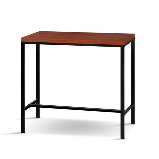 Kew | Industrial Brown Rectangular Wooden Metal Bar Stool Table | Brown