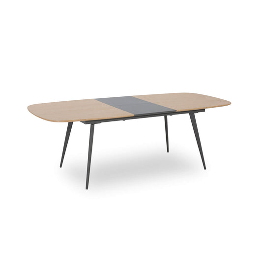 Kew | Metal Grey Ash 230cm Wooden Extendable Dining Table | Ash grey