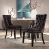 La Creas | Version 1 | French Provincial Velvet Wing Back Dining Chairs | Set Of 2