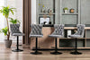 La Creas | Version 1 | French Provincial Velvet Metal Bar Stools | Set Of 2