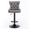La Creas | Version 1 | French Provincial Velvet Metal Bar Stools | Set Of 2