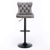 La Creas | Version 1 | French Provincial Velvet Metal Bar Stools | Set Of 2