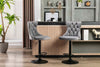 La Creas | Version 1 | French Provincial Velvet Metal Bar Stools | Set Of 2