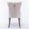 La Creas | Version 1 | French Provincial Velvet Wing Back Dining Chairs | Set Of 2