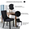 La Rochelle | Version 1 | French Provincial Black Velvet Wing Back Dining Chairs | Set Of 2