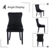 La Rochelle | Version 1 | French Provincial Black Velvet Wing Back Dining Chairs | Set Of 2