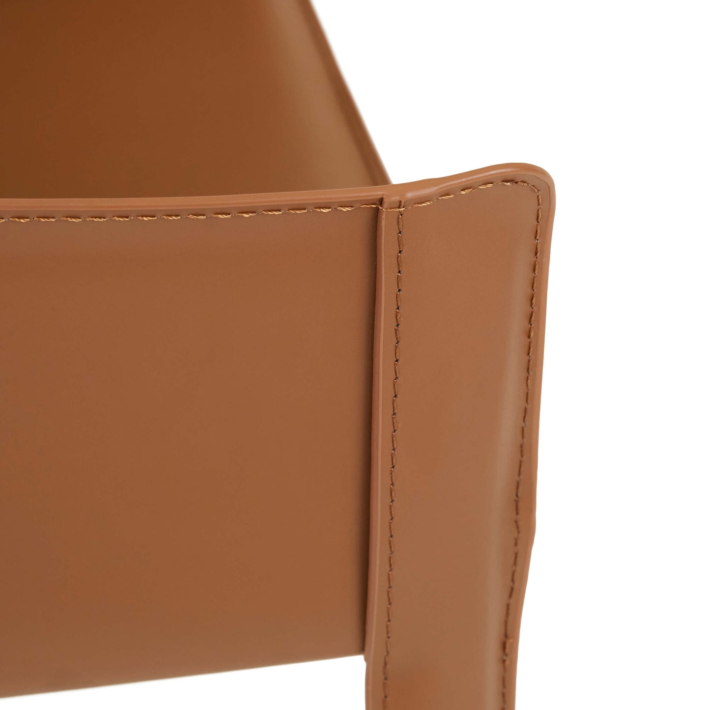 Lachlan | Contemporary Recycled Leather Dining Chair With Arms | Tan