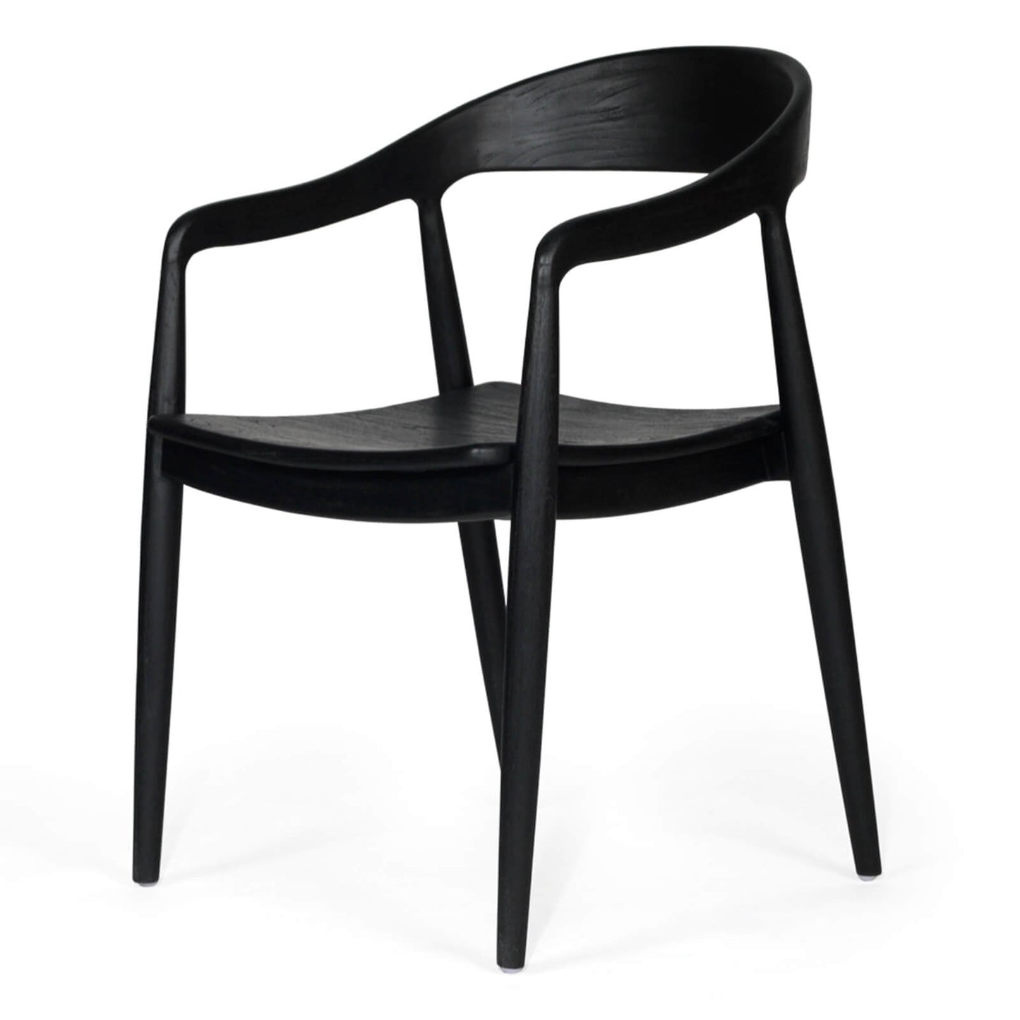 Laguna | Coastal Black Wooden Dining Chairs With Arms