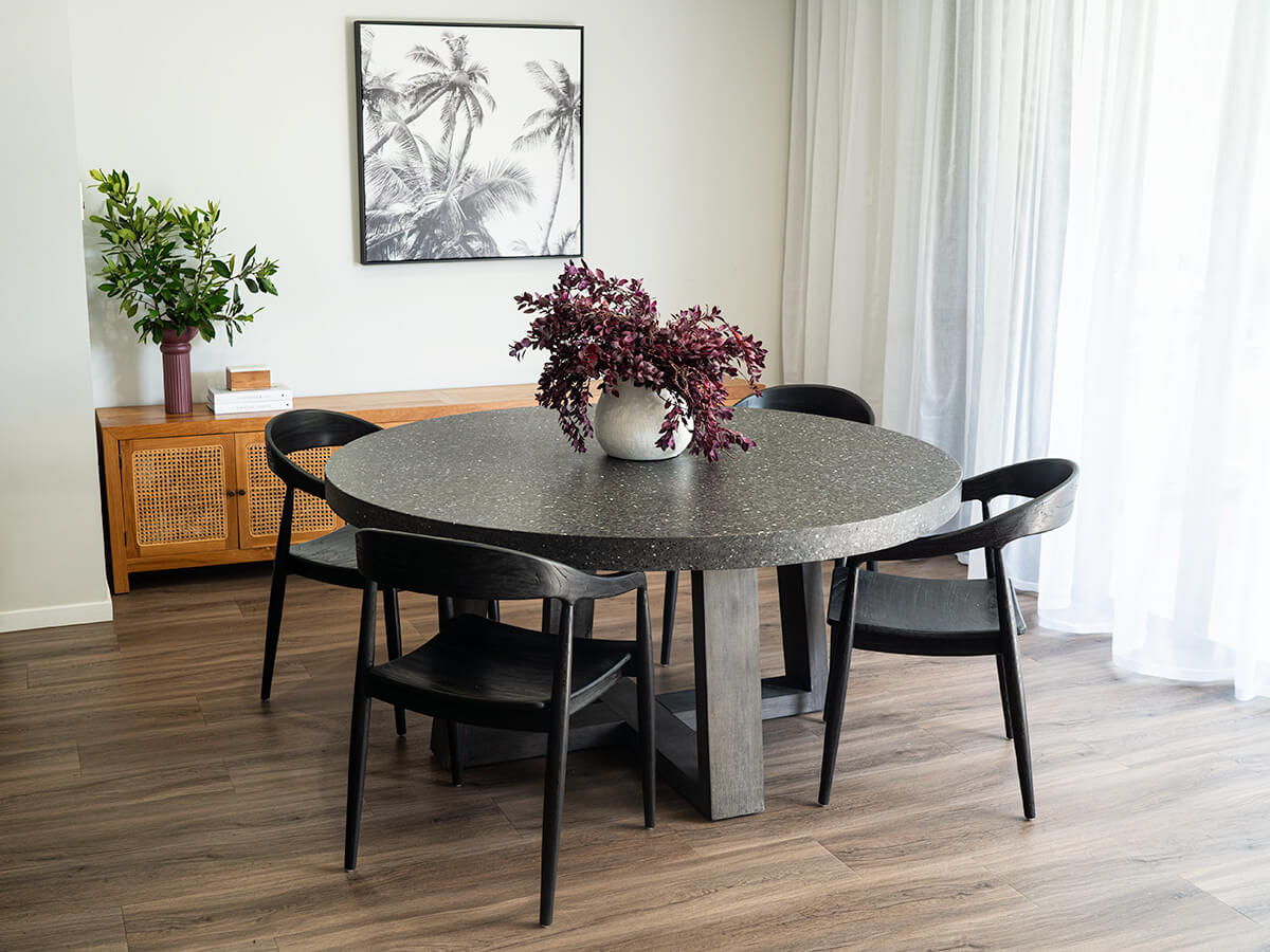 Laguna | Coastal Black Wooden Dining Chairs With Arms