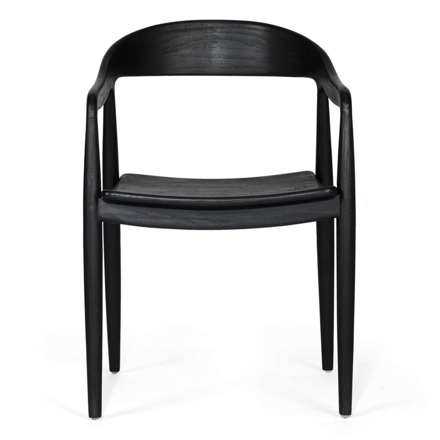 Laguna | Coastal Black Wooden Dining Chairs With Arms