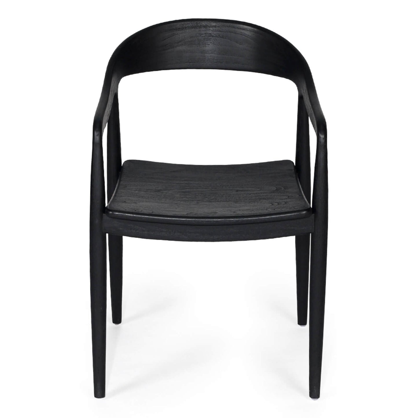 Laguna | Coastal Black Wooden Dining Chairs With Arms