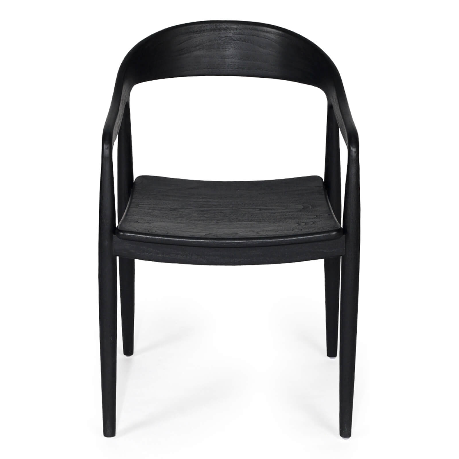 Laguna | Coastal Black Wooden Dining Chairs With Arms