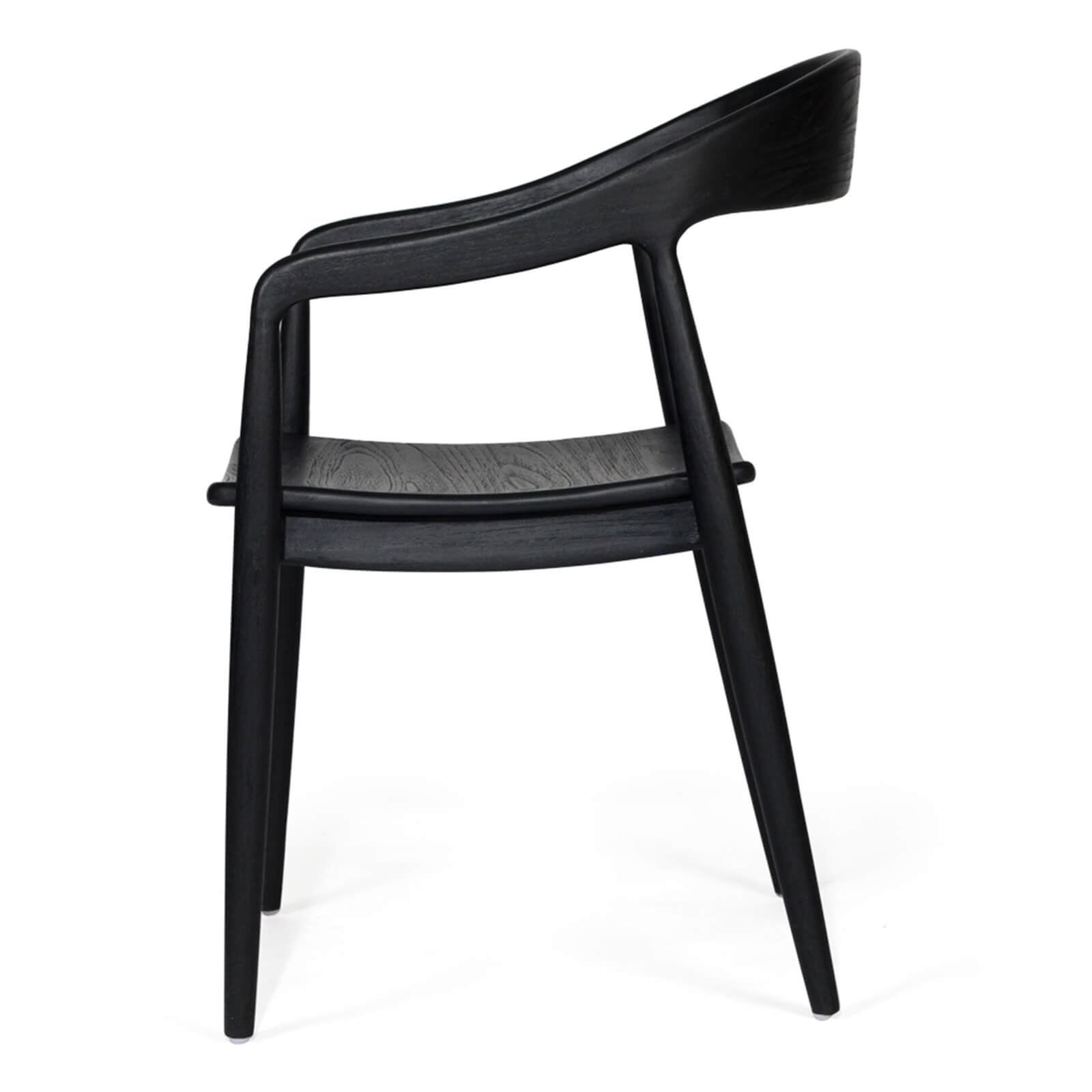 Laguna | Coastal Black Wooden Dining Chairs With Arms