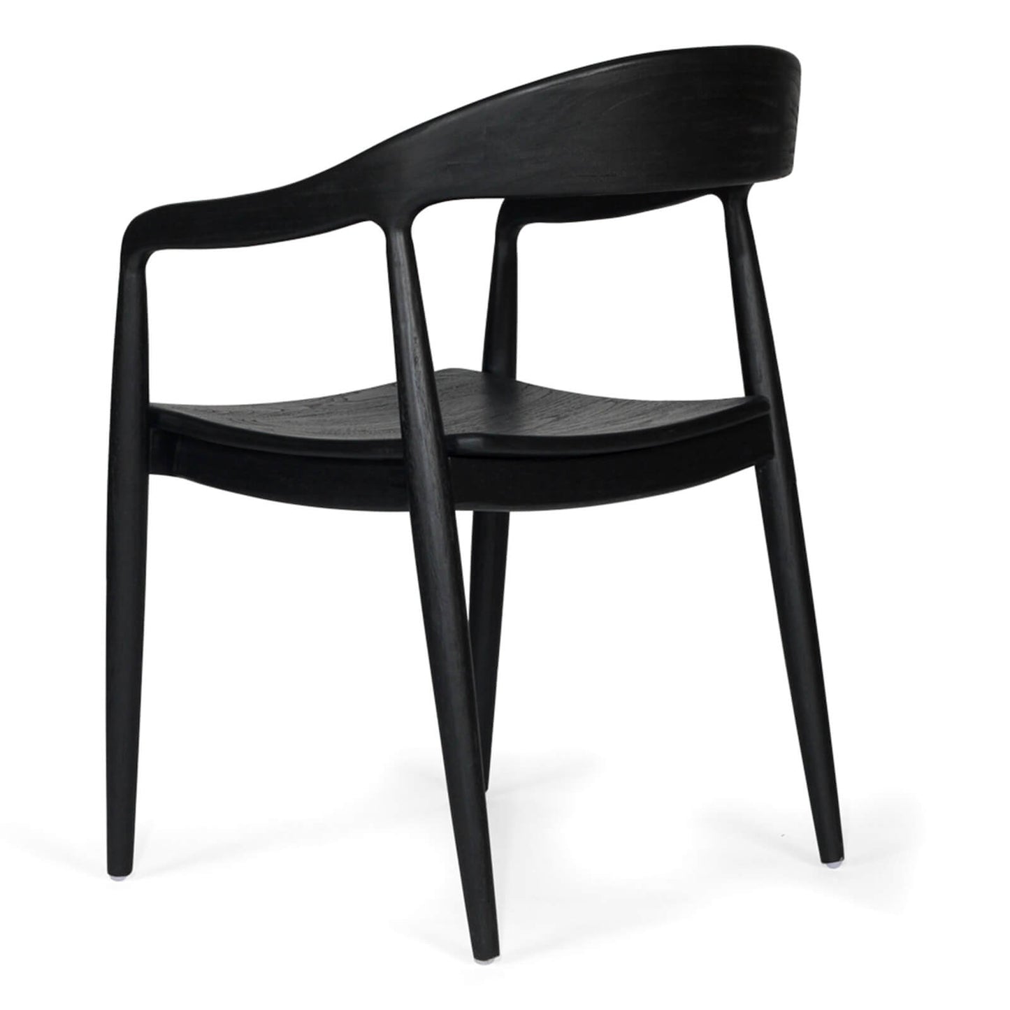 Laguna | Coastal Black Wooden Dining Chairs With Arms