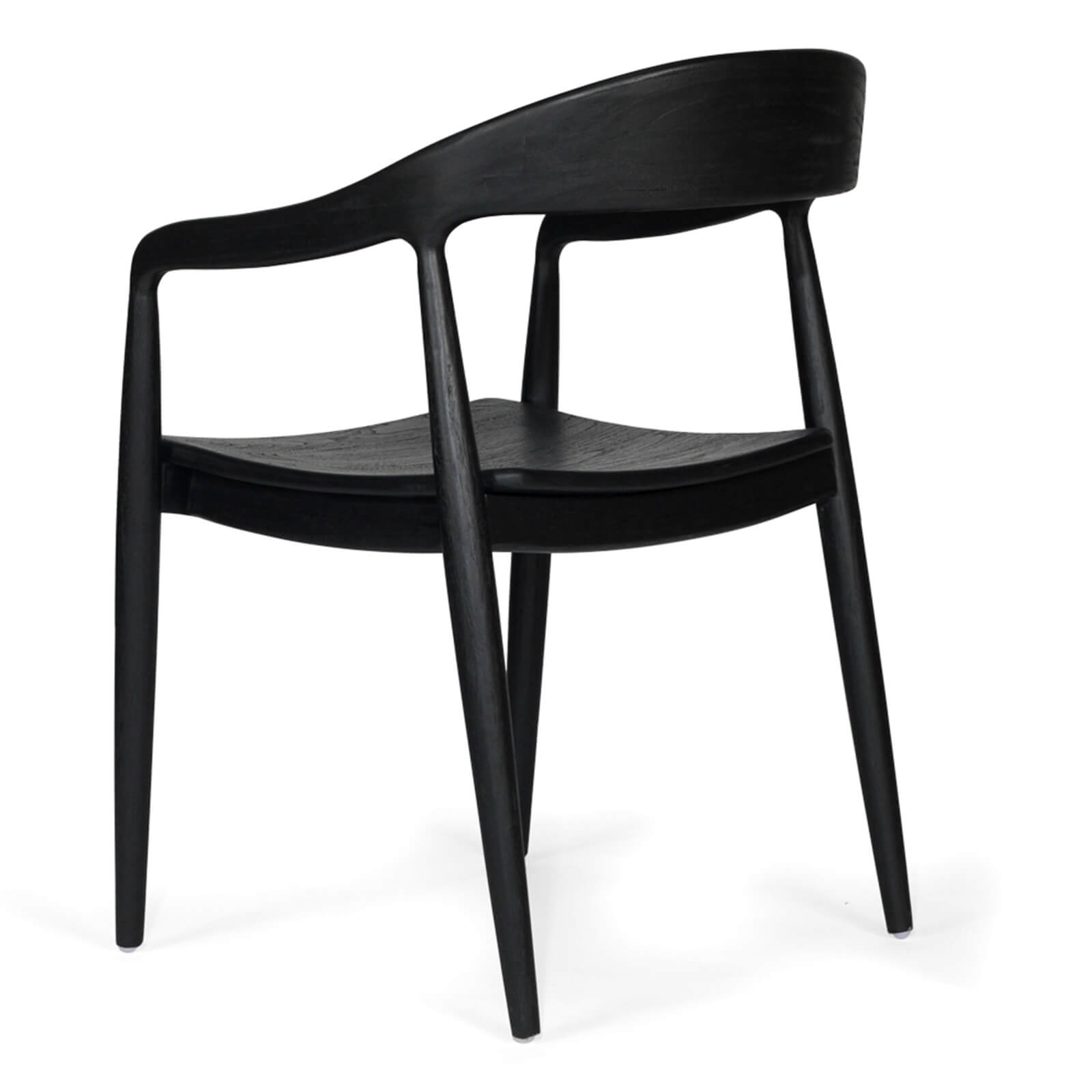 Laguna | Coastal Black Wooden Dining Chairs With Arms