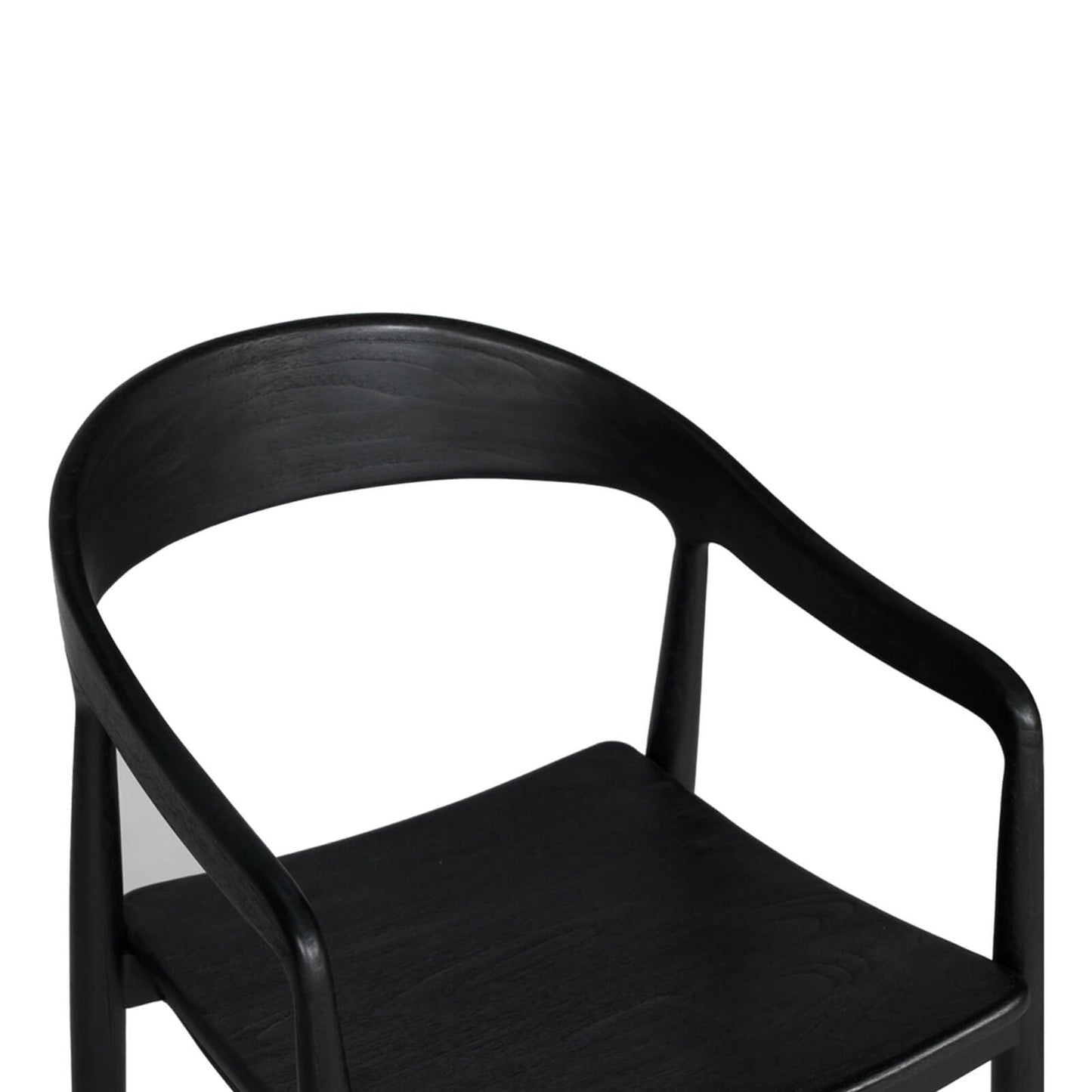 Laguna | Coastal Black Wooden Dining Chairs With Arms