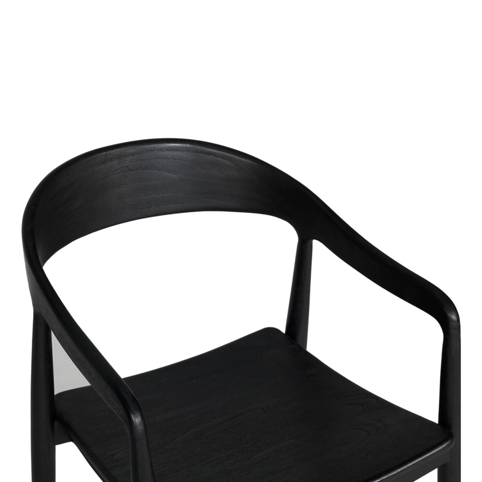 Laguna | Coastal Black Wooden Dining Chairs With Arms