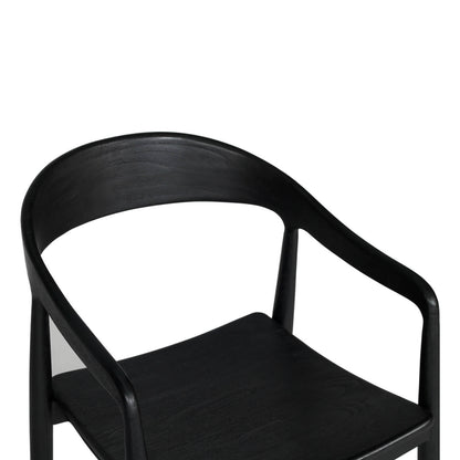 Laguna | Coastal Black Wooden Dining Chairs With Arms