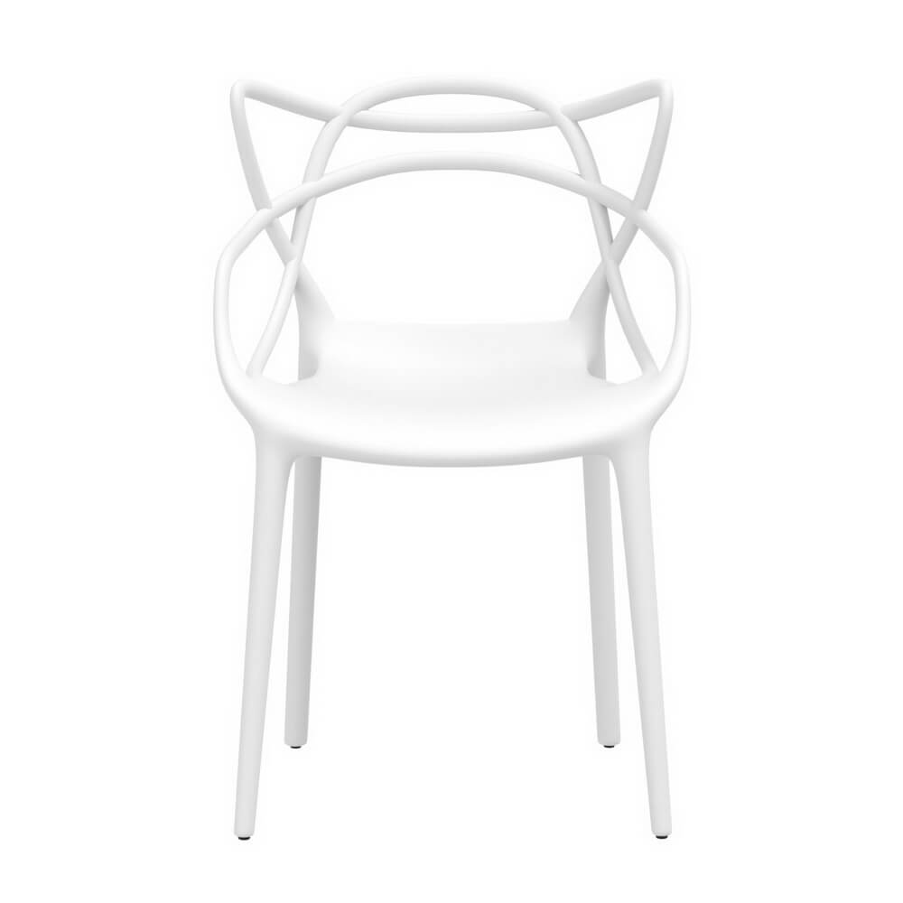 Laguna | Plastic UV-Resistant Black White Outdoor Dining Chairs | White