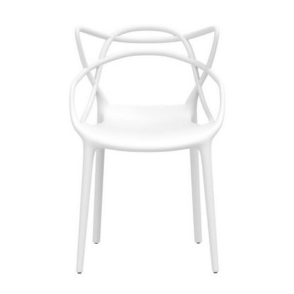 Laguna | Plastic UV-Resistant Black White Outdoor Dining Chairs | White