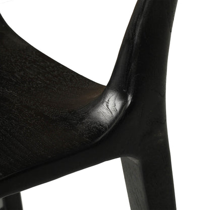 Laguna | Coastal Black Natural Wooden Bar Stools | Black