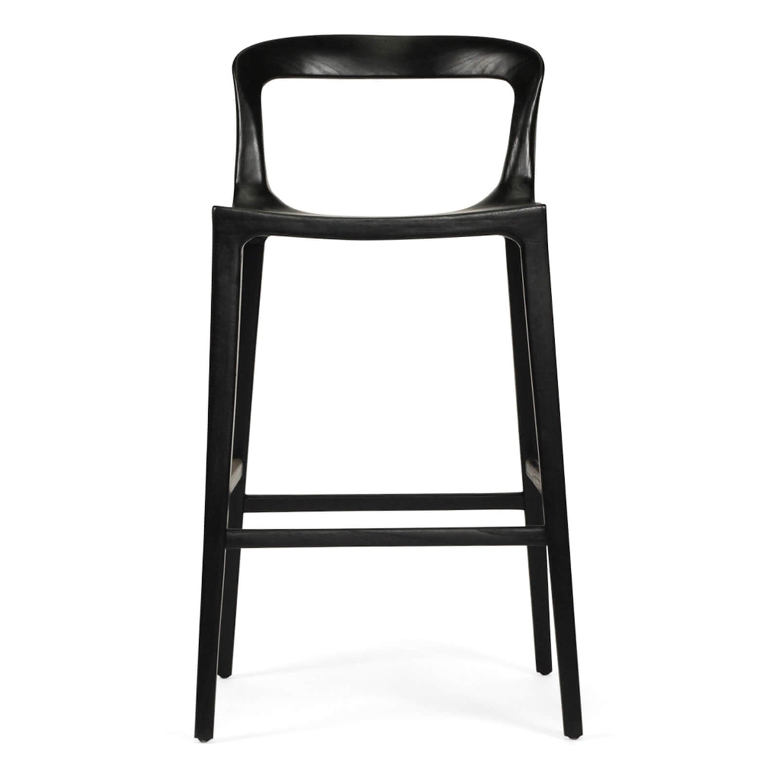 Laguna | Coastal Black Natural Wooden Bar Stools | Black