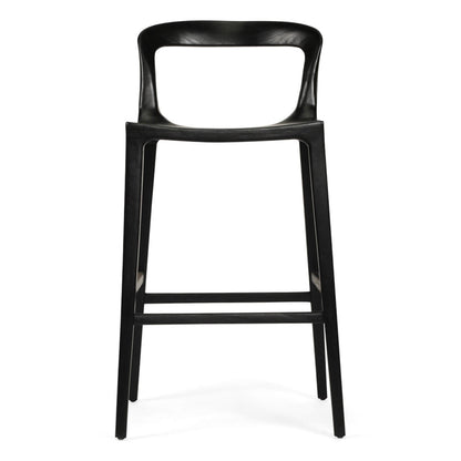 Laguna | Coastal Black Natural Wooden Bar Stools | Black