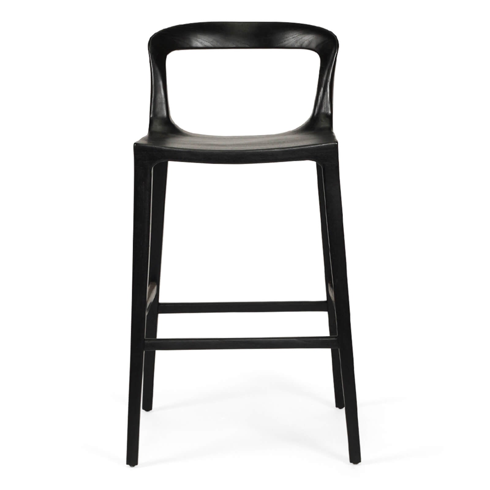 Laguna | Coastal Black Natural Wooden Bar Stools | Black