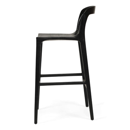 Laguna | Coastal Black Natural Wooden Bar Stools | Black