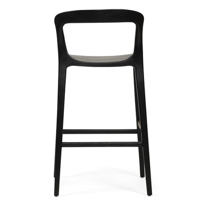 Laguna | Coastal Black Natural Wooden Bar Stools | Black