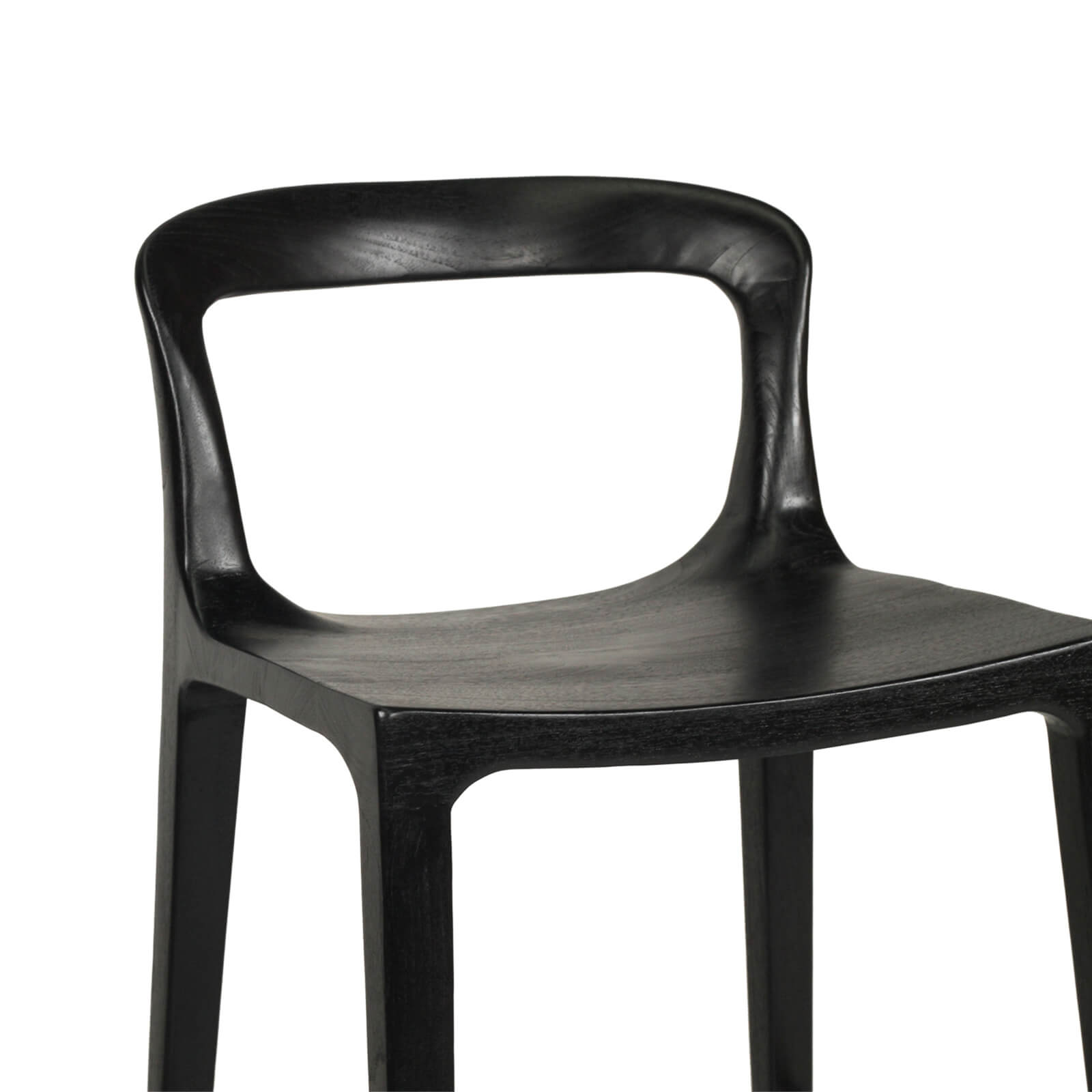 Laguna | Coastal Black Natural Wooden Bar Stools | Black
