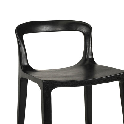 Laguna | Coastal Black Natural Wooden Bar Stools | Black