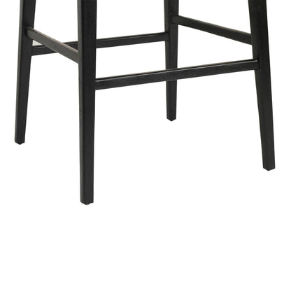 Laguna | Coastal Black Natural Wooden Bar Stools | Black