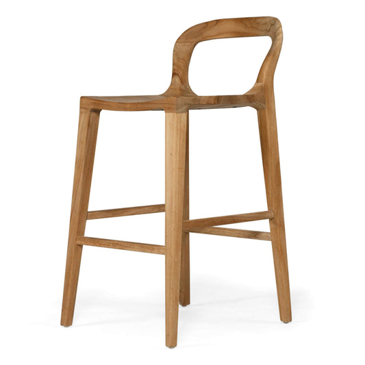 Laguna | Coastal Black Natural Wooden Bar Stools | Natural