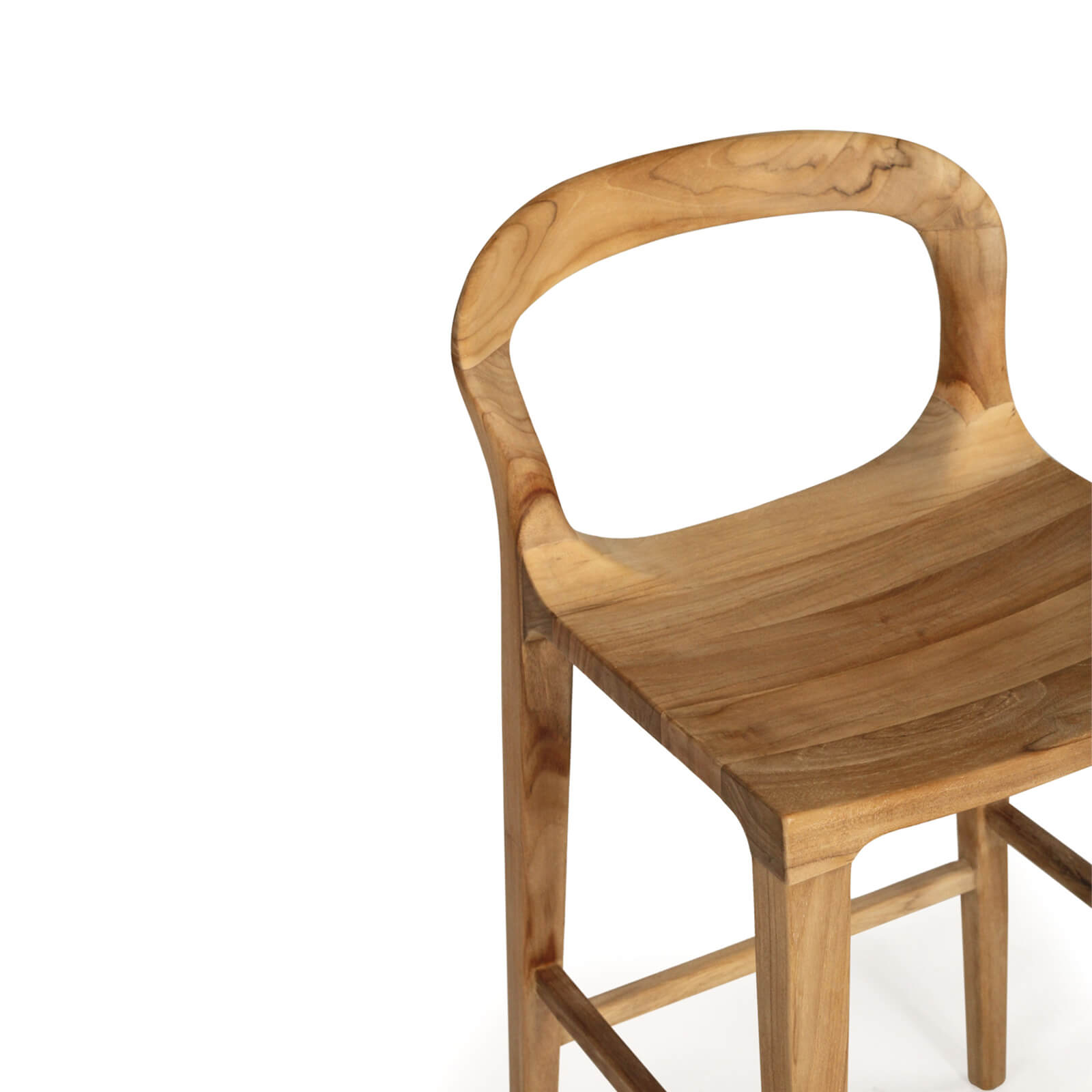 Laguna | Coastal Black Natural Wooden Bar Stools | Natural