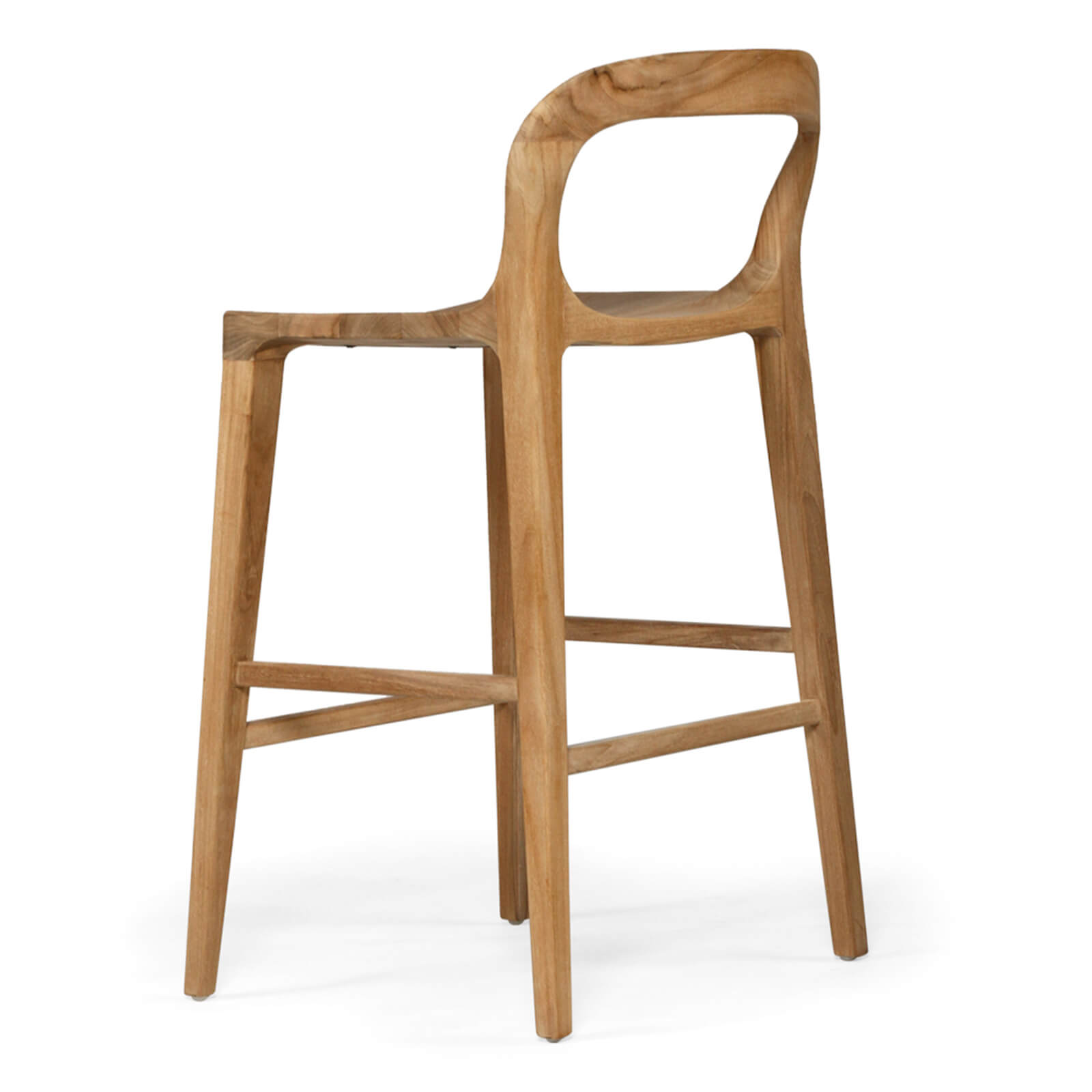 Laguna | Coastal Black Natural Wooden Bar Stools | Natural