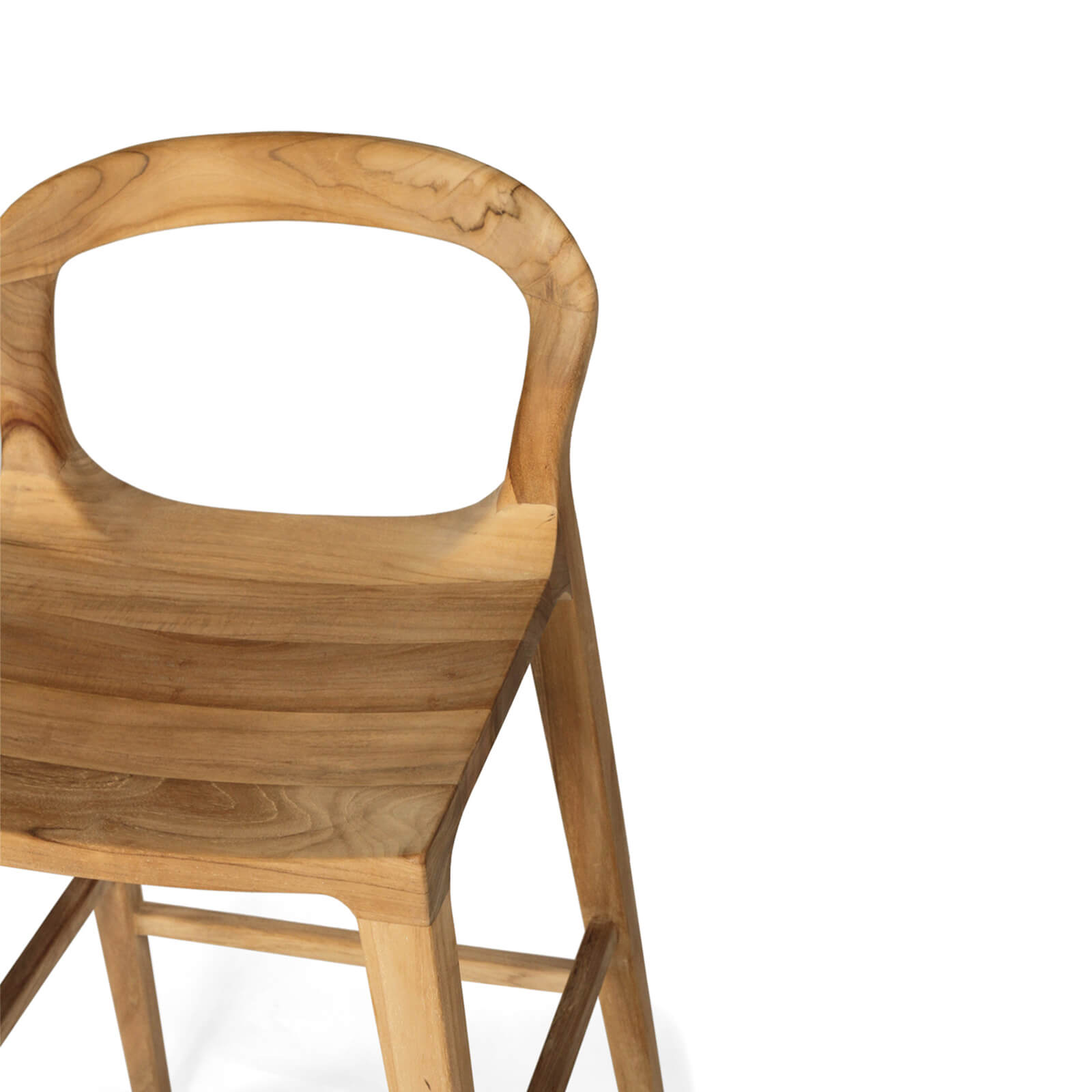 Laguna | Coastal Black Natural Wooden Bar Stools | Natural
