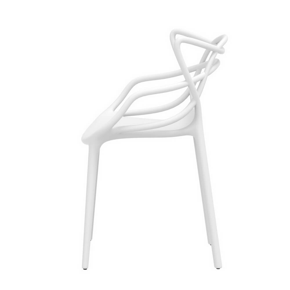 Laguna | Plastic UV-Resistant Black White Outdoor Dining Chairs | White