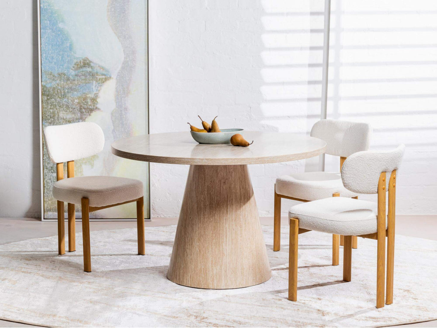 Coastal Contemporary Style Beige Fabric Metal Dining Chairs | Beige