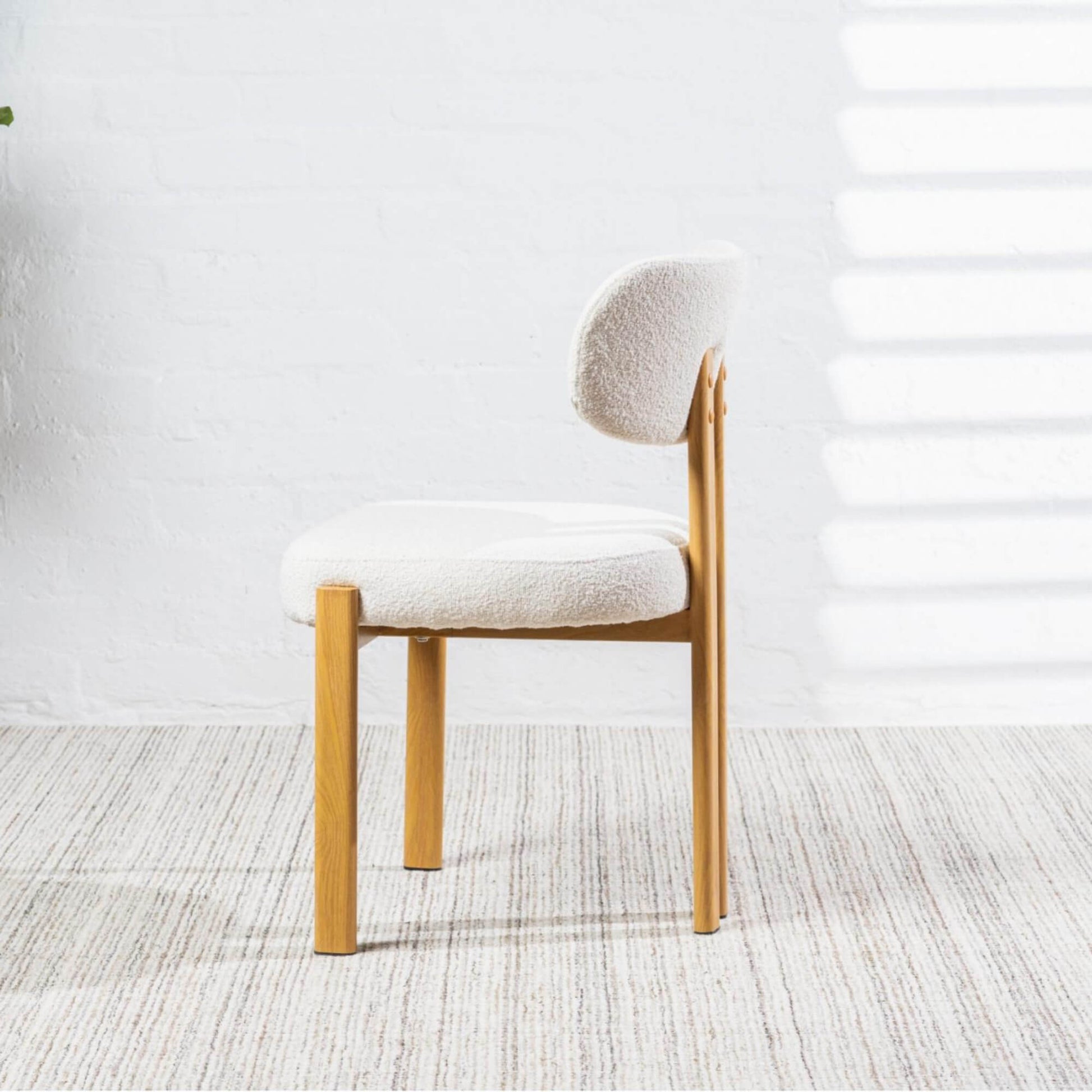 Coastal Contemporary Style Beige Fabric Metal Dining Chairs | Beige