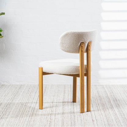 Coastal Contemporary Style Beige Fabric Metal Dining Chairs | Beige
